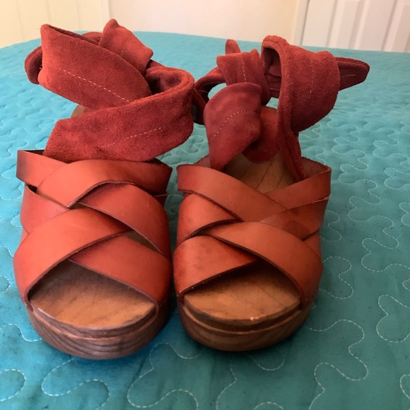 🇪🇸Free People Made in Spain - Burnt Orange Leather Sandals - Picture 9 of 11